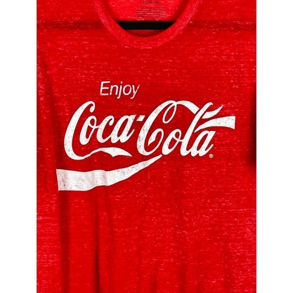 Coca Cola T-Shirt Men’s‎ Large Logo Red - Picture 2 of 8